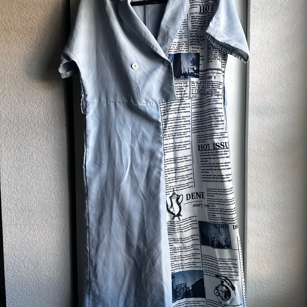 Stylish Blue and White jumpsuit